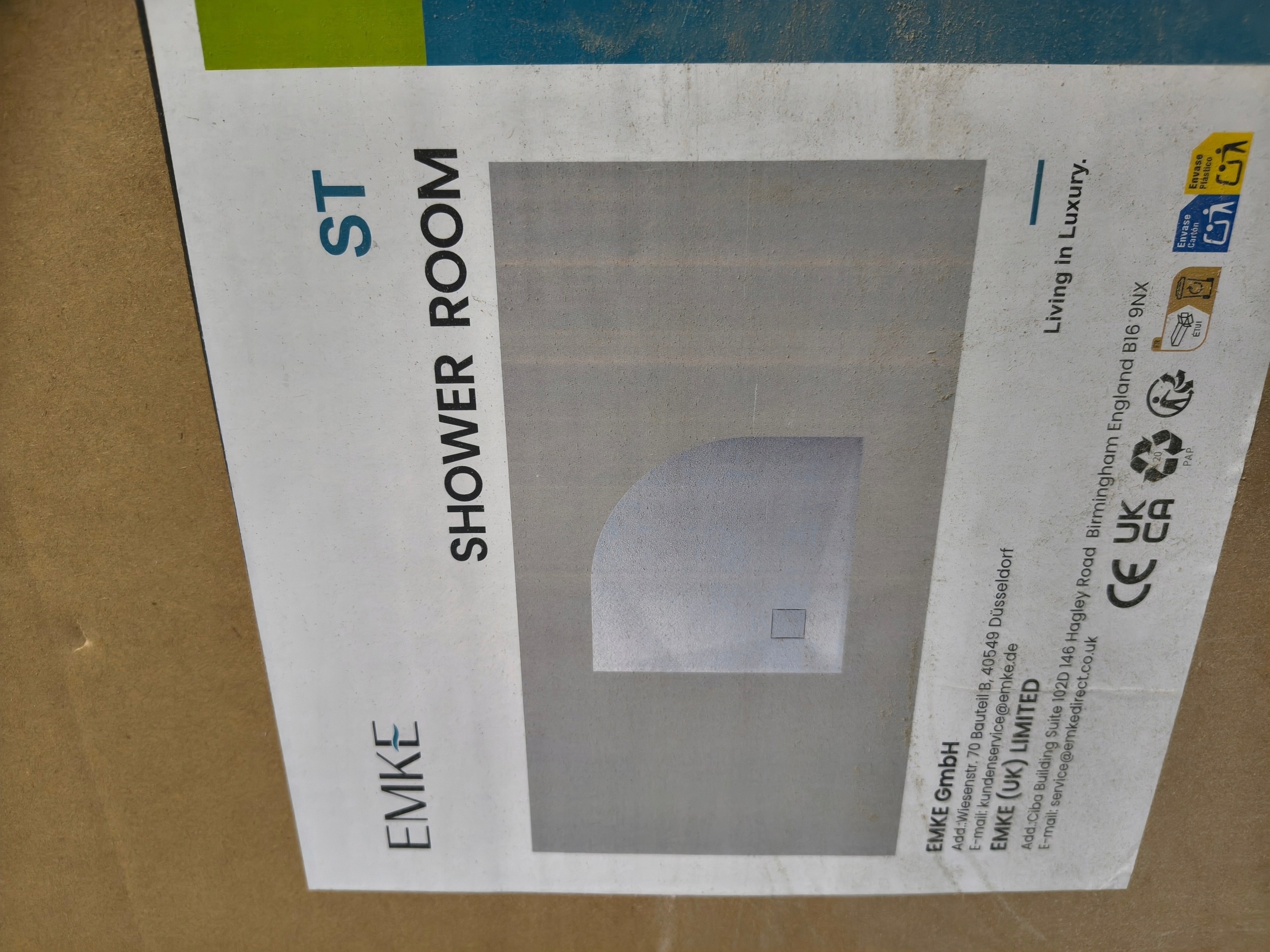 EMKE ST brodzik prysznicowy 90x90 cm niski biały 5 cm SMC — zdjęcie 6