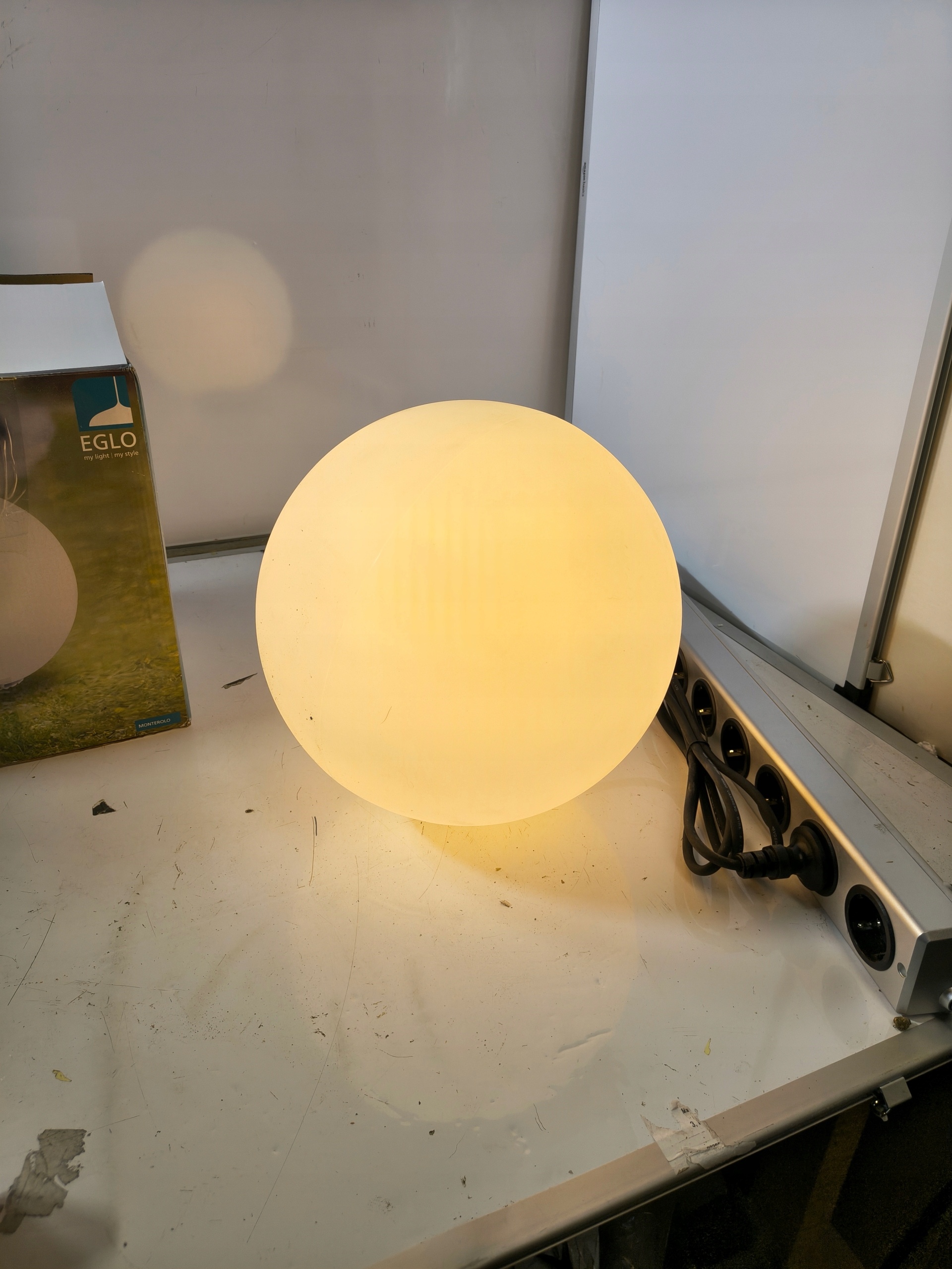 EGLO Monterolo lampa ogrodowa kula 30 cm E27 IP65 2 m z żarówką philips — zdjęcie 6