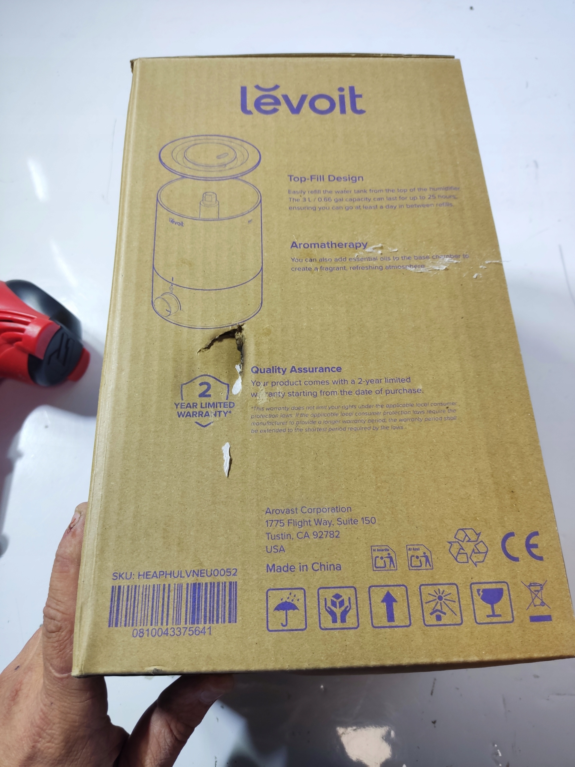 Nawilżacz powietrza Levoit Dual 150 LUH-D302-WEU ultradźwiękowy 3L biały — zdjęcie 6