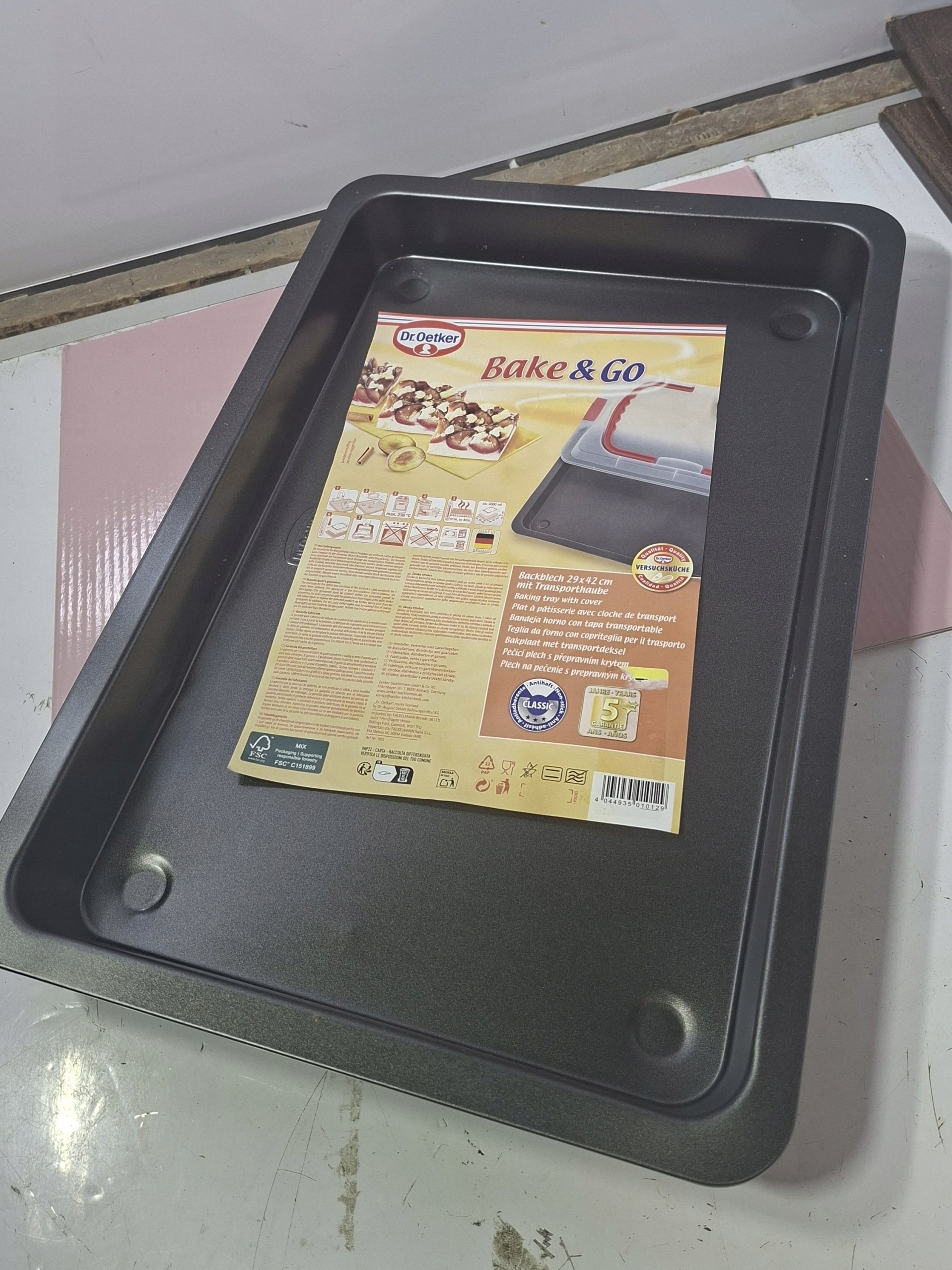 Dr. Oetker Bake & Go blacha do pieczenia z pokrywą 29x42x4 cm — zdjęcie 7