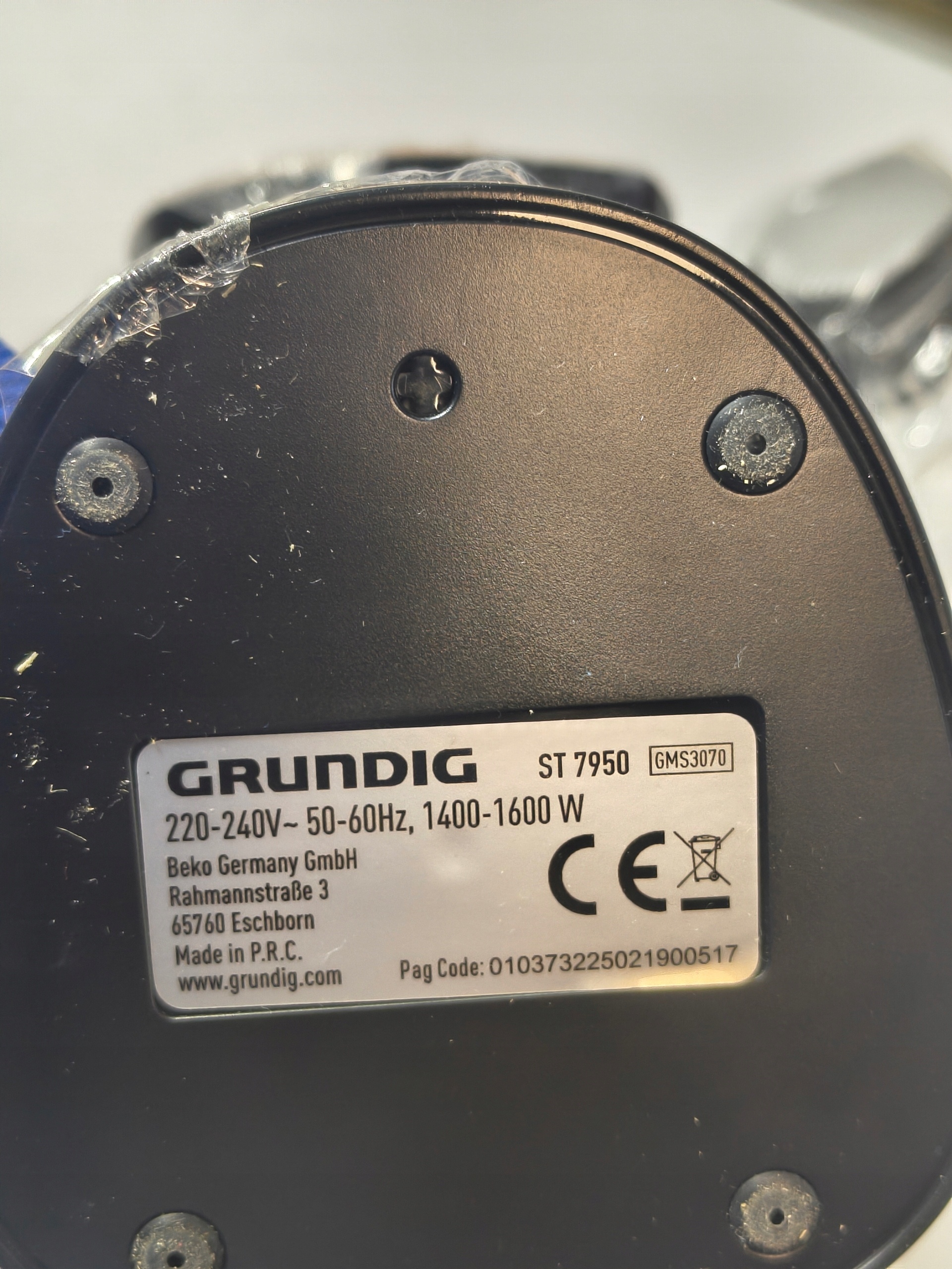 Grundig ST 7950 ręczny steamer parownica do ubrań 1600W GMS3070 — zdjęcie 5