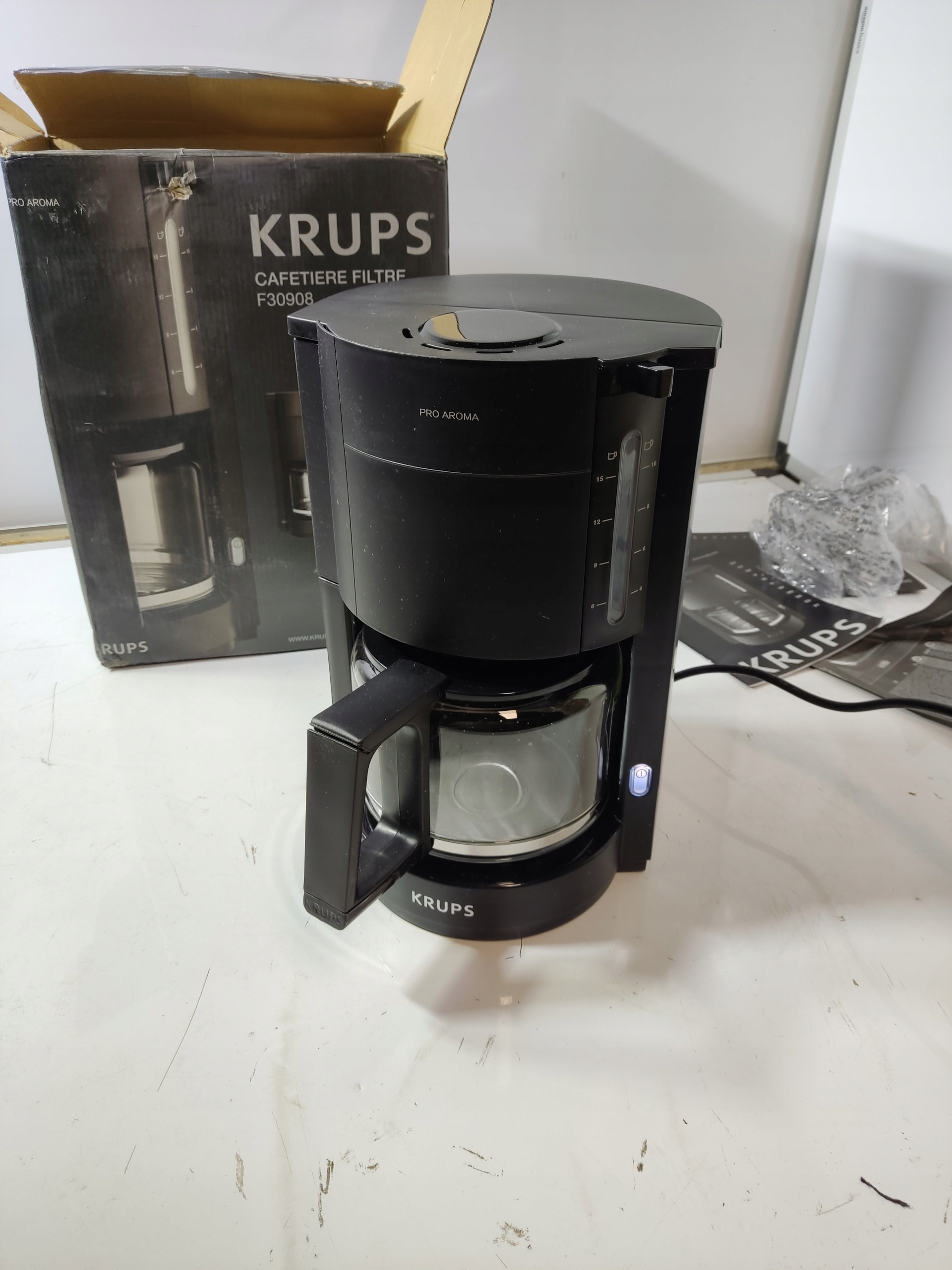 Ekspres przelewowy KRUPS ProAroma F30908 + dzbanek szklany filtr — zdjęcie 4