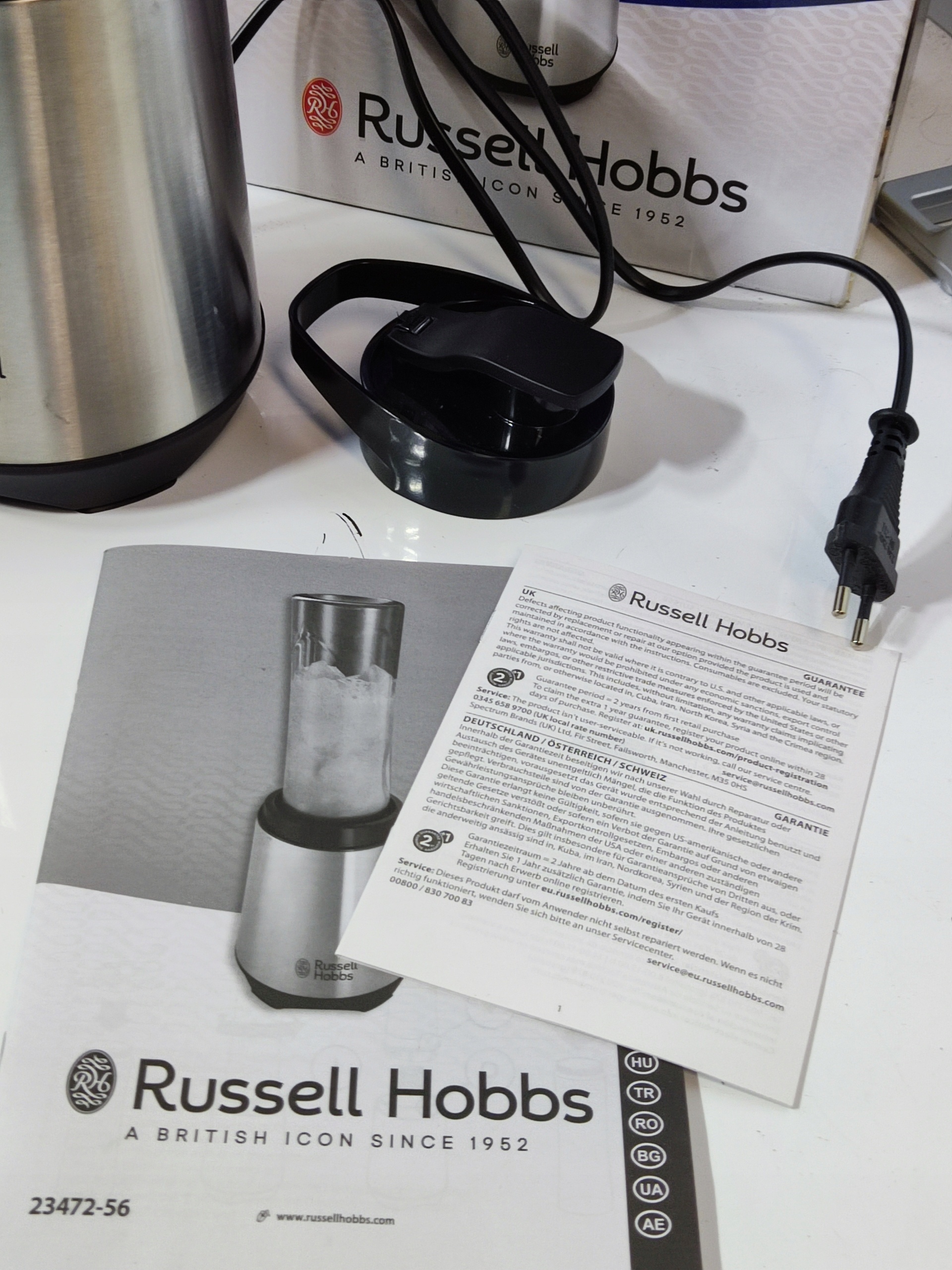 Russell Hobbs Mix&Go blender personalny smoothie 300W bidon stalowy — zdjęcie 5
