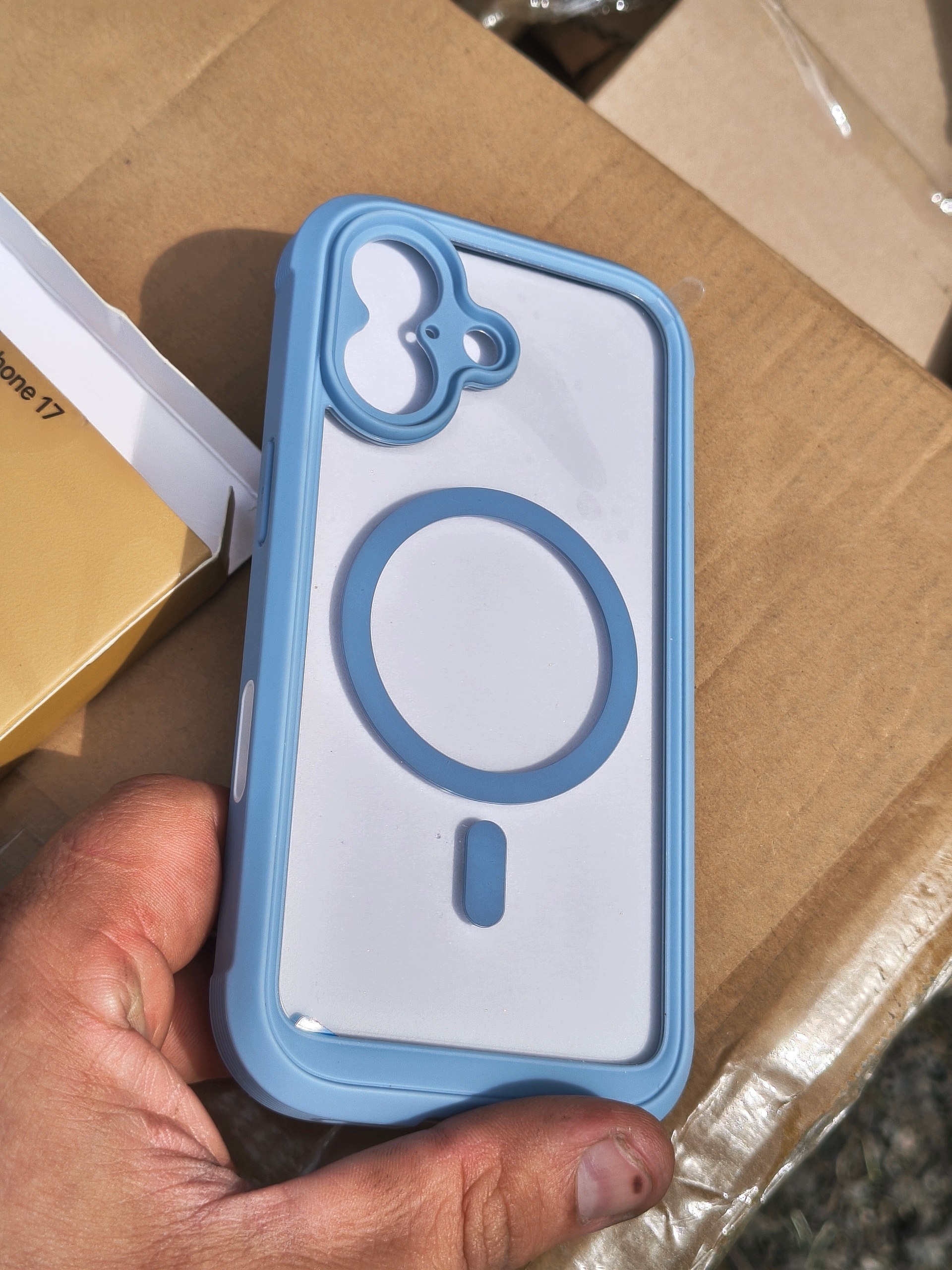 Etui MIRACASE 360 do iPhone 17 MagSafe szkło ochronne niebieskie — zdjęcie 3