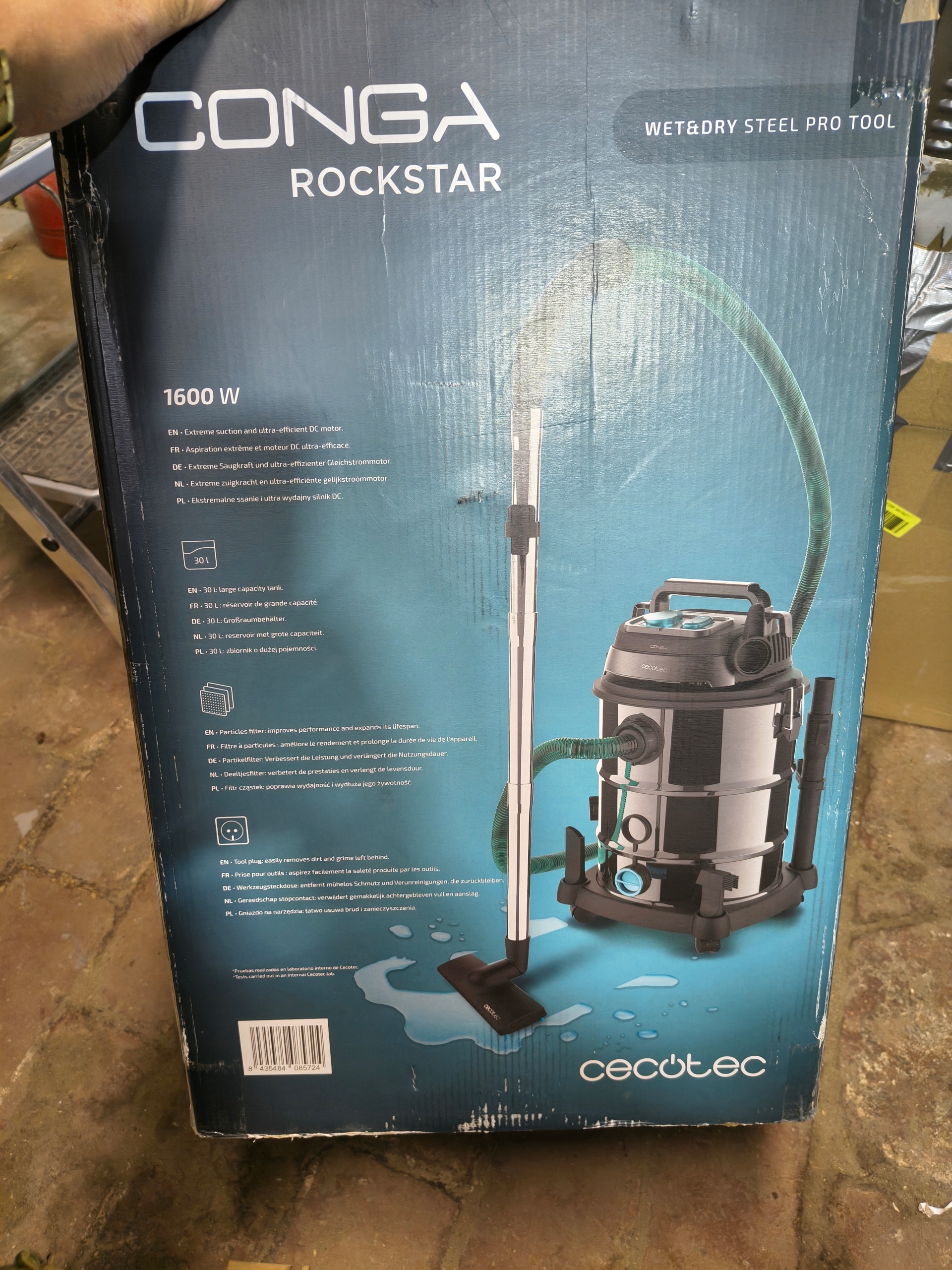Odkurzacz przemysłowy Cecotec Conga Rockstar Wet&Dry Steel Pro Tool 1600W — zdjęcie 4