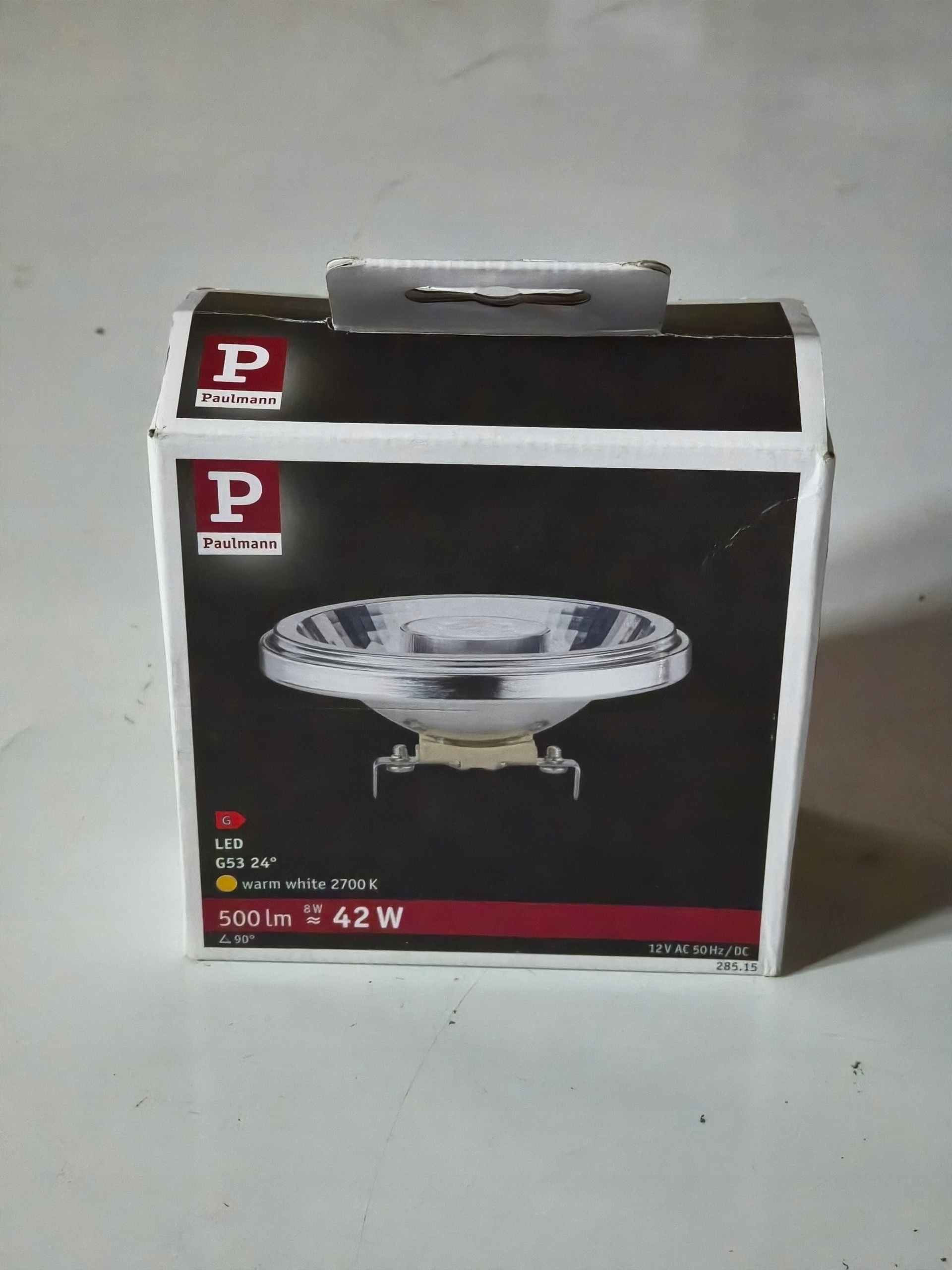 Paulmann LED G53 AR111 8W 500lm 2700K ciepła 12V zamiennik 42W — zdjęcie 3