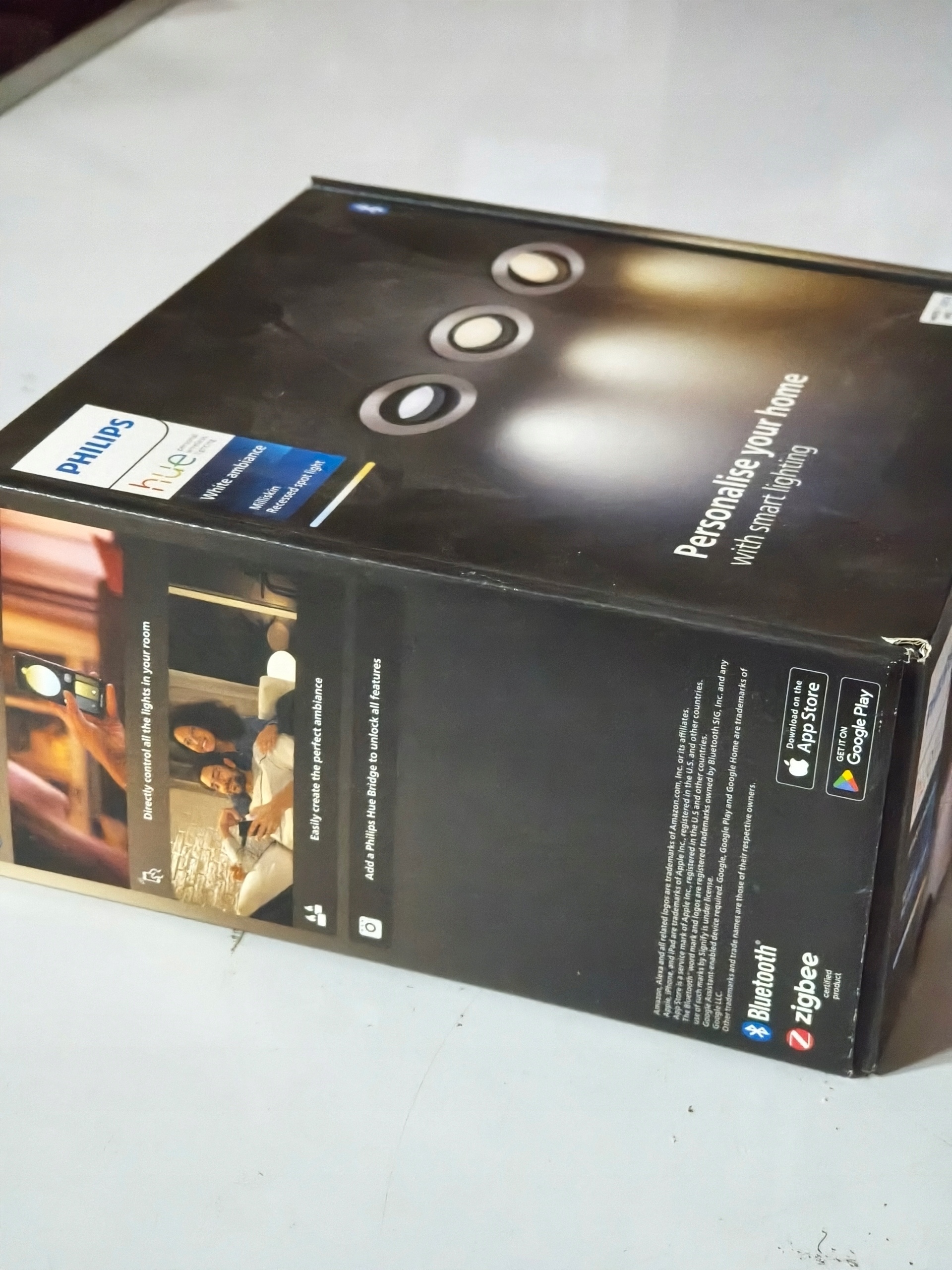 Philips Hue Milliskin White Ambiance 3xSpot LED Bluetooth ZigB Alexa Google — zdjęcie 5