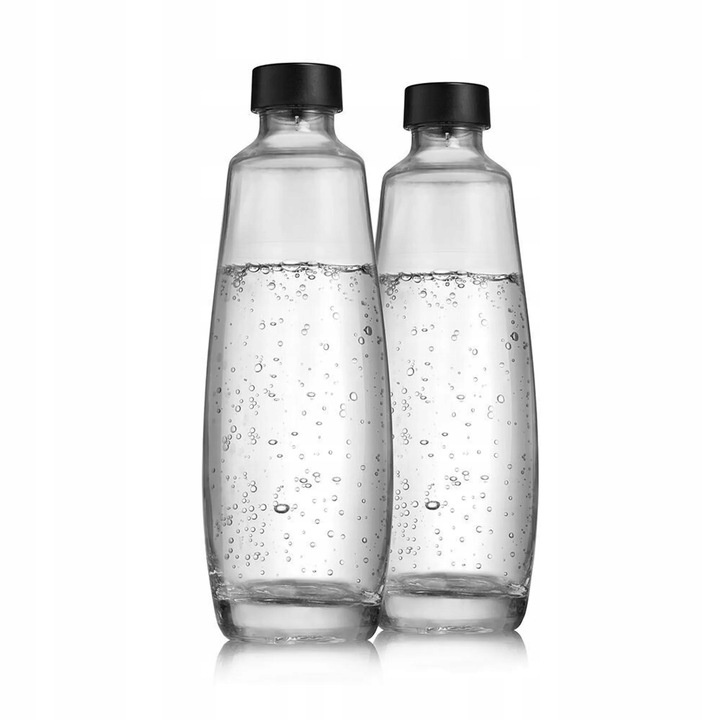 2x SodaStream DUO szklana butelka karafka 1 l do DUO i E-DUO — zdjęcie 3