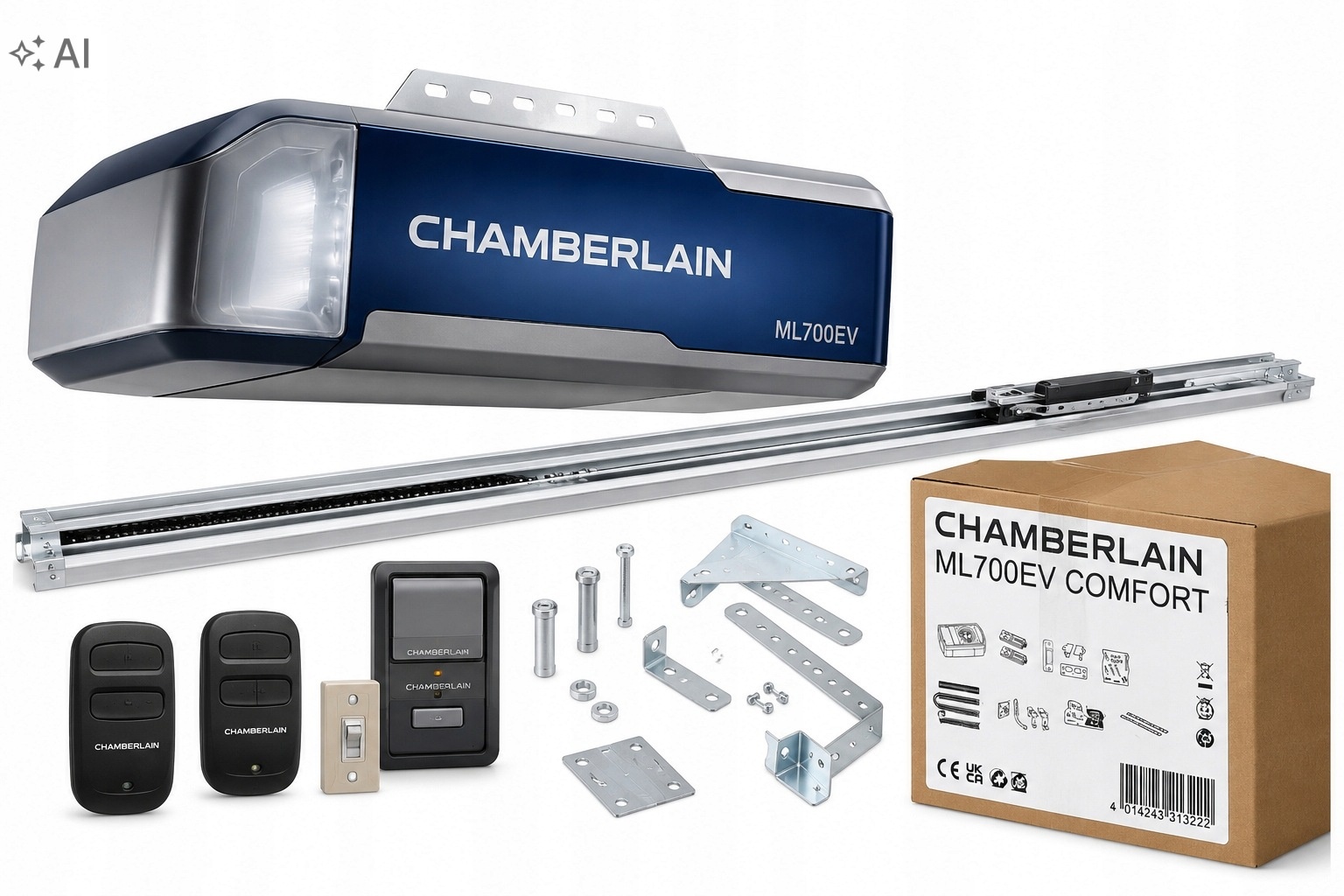 Chamberlain ML700EV Comfort napęd do bramy garażowej 700N zestaw — zdjęcie 2