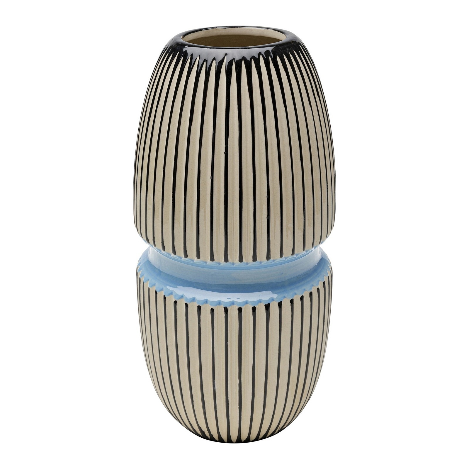 KARE DESIGN Wazon Ceramiczny Calabria Blue 31 cm Biało-Niebieski Designer — zdjęcie 2