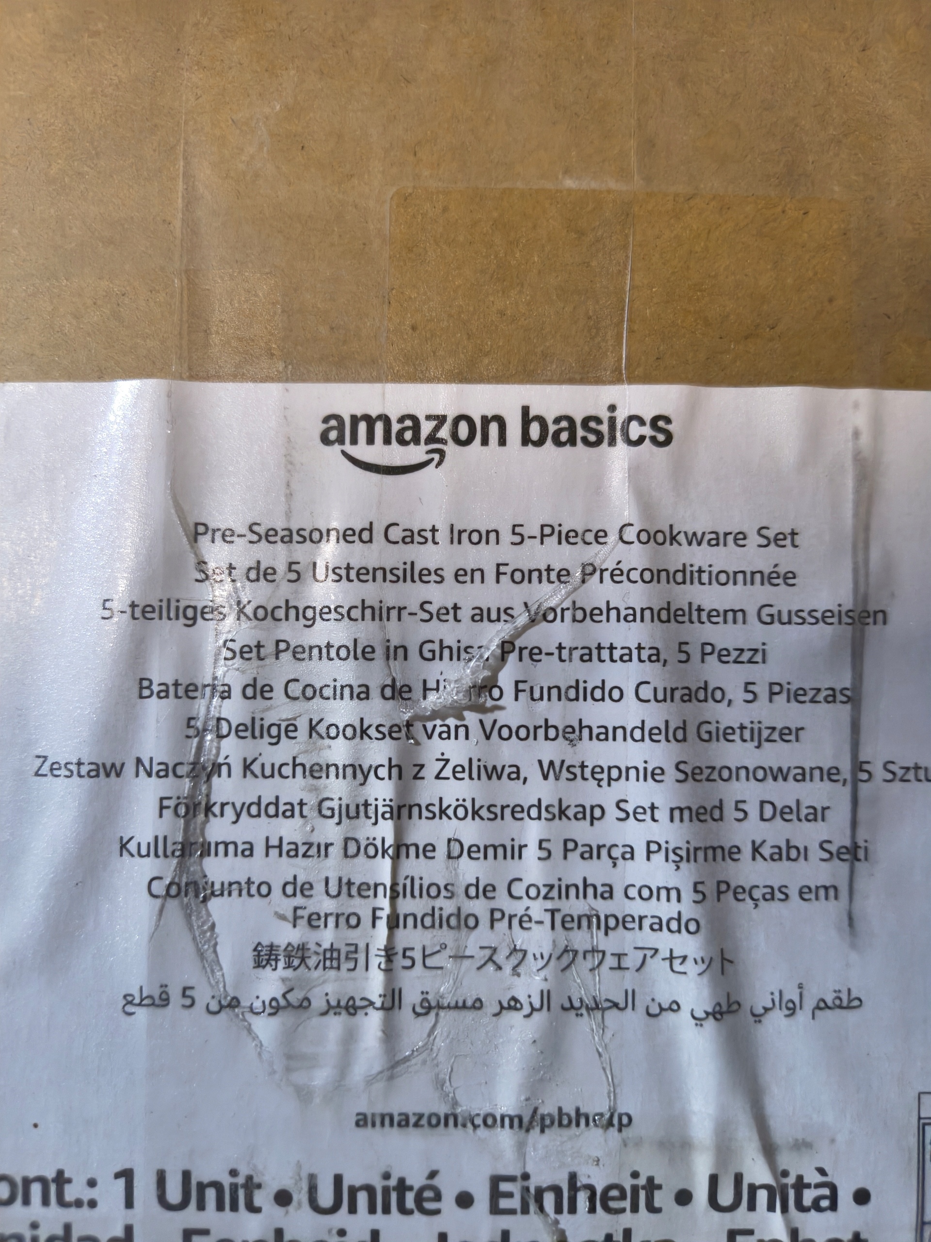 Zestaw naczyń żeliwnych Amazon Basics 5 elementów patelnie garnek grill — zdjęcie 6